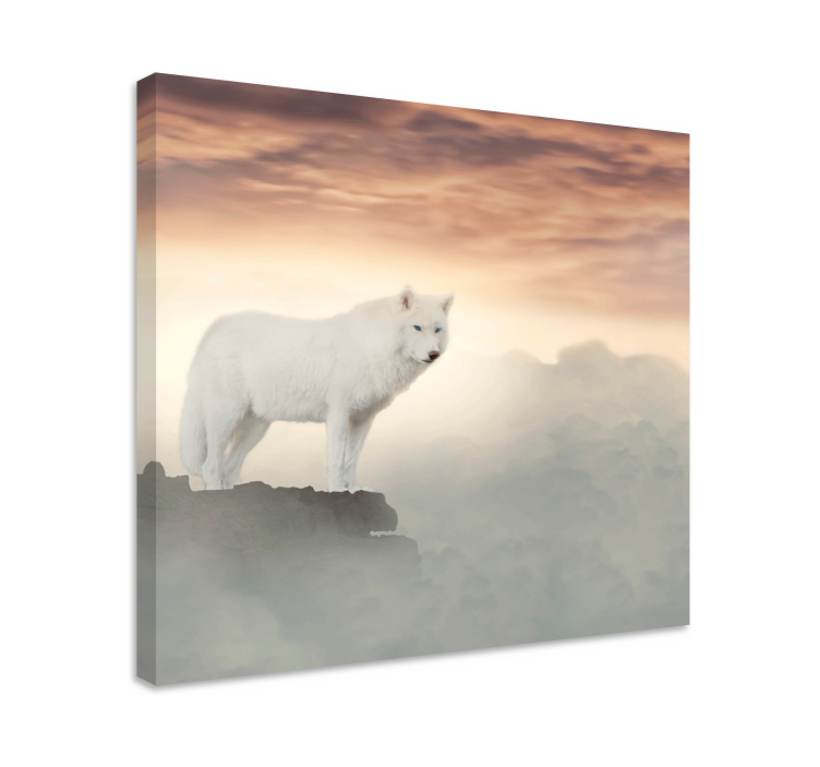 Dog wall art of majestic arctic wolf - TenStickers