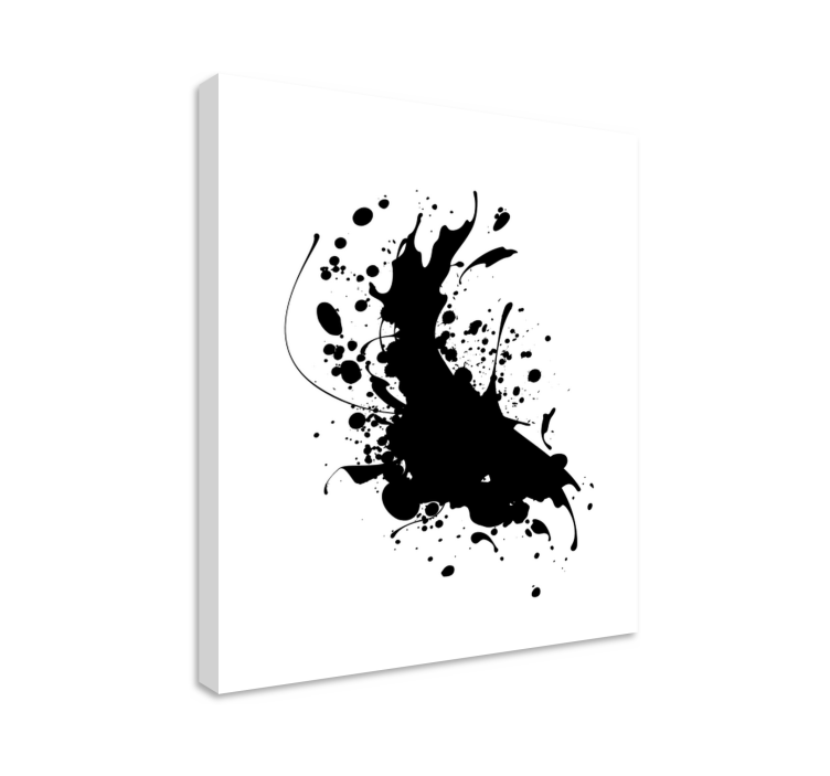 Abstract wall art 1 dynamic black splash art - TenStickers