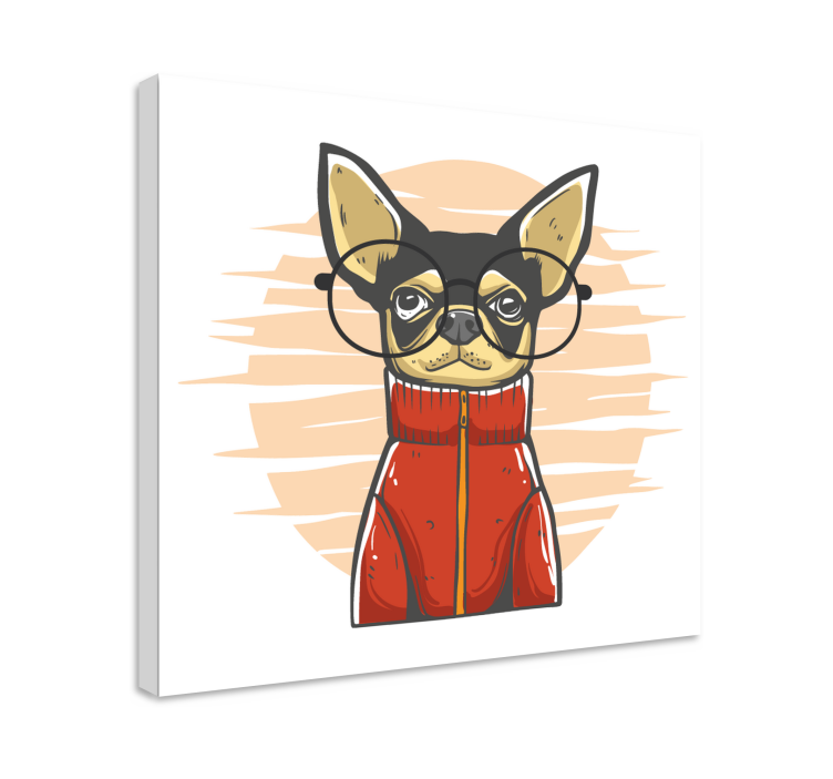Dog wall art stylish dog portrait - TenStickers