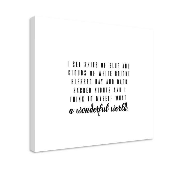 Wonderful World Song Lyrics Music canvas art - TenStickers