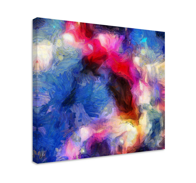 Abstract wall art 1 vibrant fluid forms - TenStickers