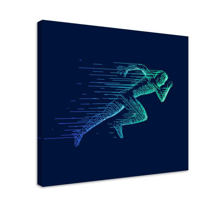 Abstract Running  canvas art prints - TenStickers