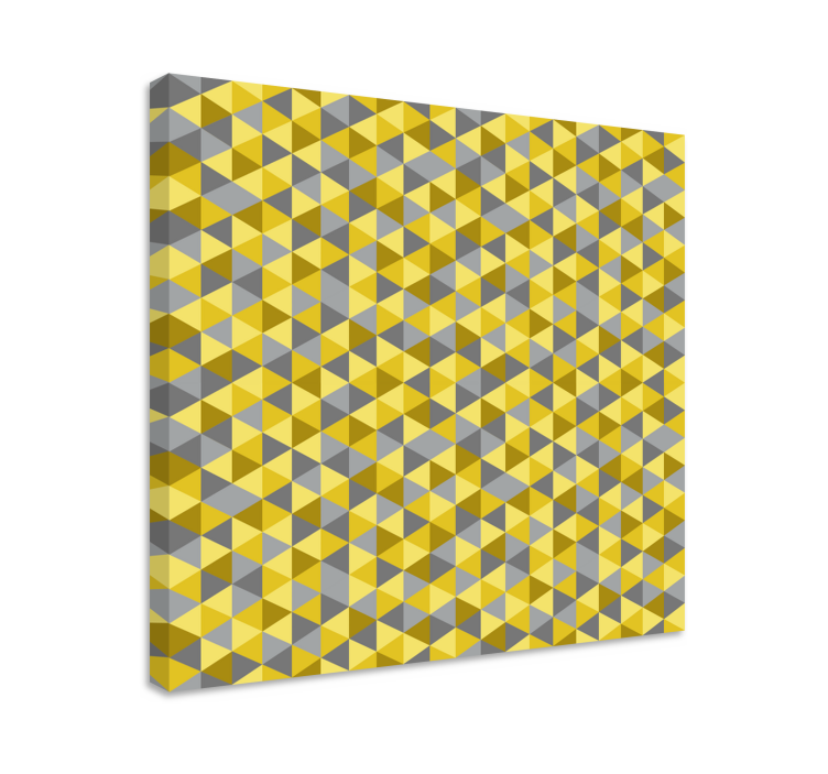 Geometric canvas of triangular shapes - TenStickers
