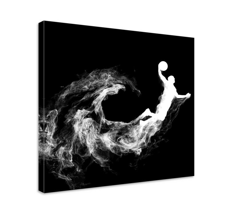 Sports canvas art of dynamic basketball motion - TenStickers
