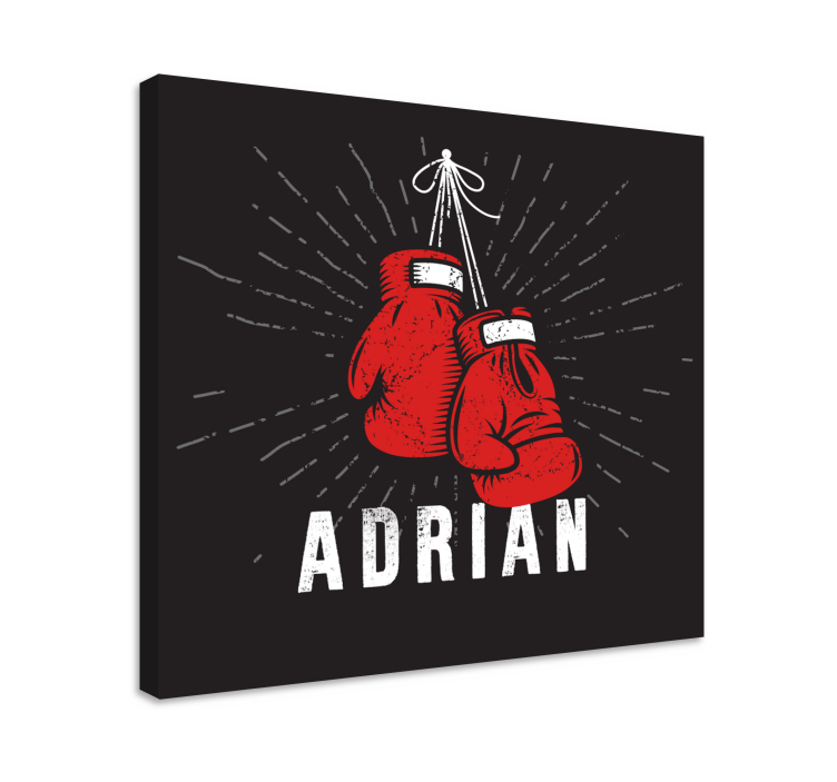 Boxer gloves with names personalised canvas - TenStickers