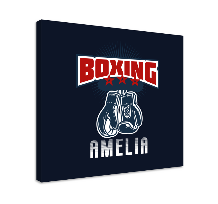 Sports canvas art boxing gloves emblem - TenStickers