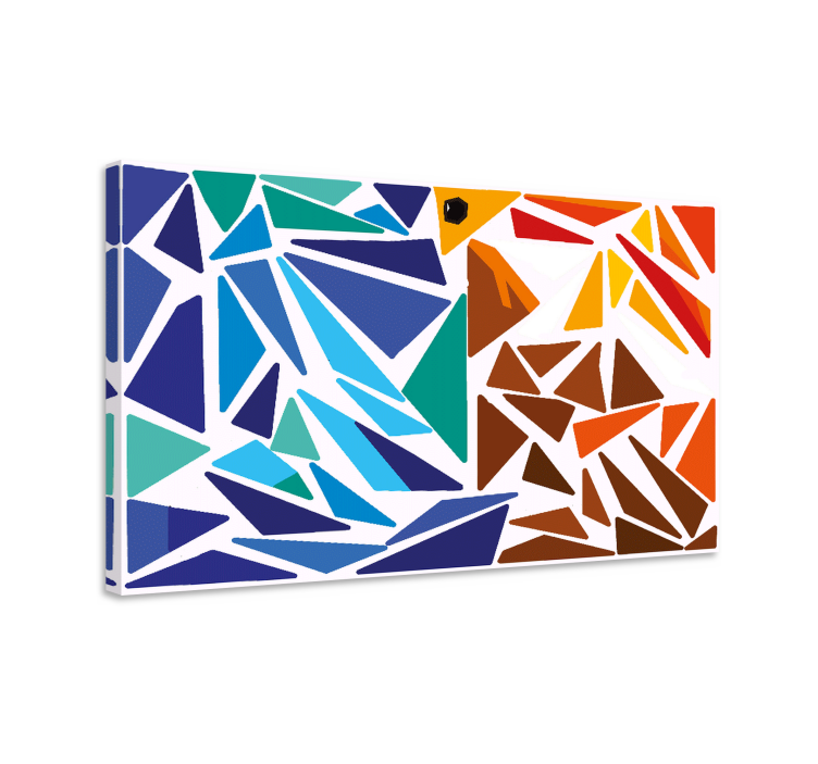 Geometric canvas abstract angular composition - TenStickers