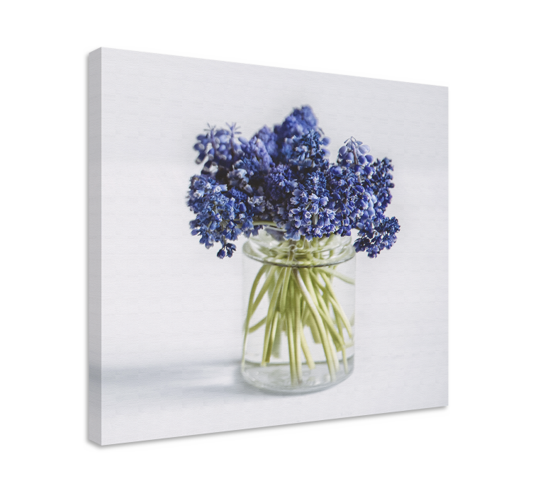 Flowers canvas blue flower bouquet art print - TenStickers