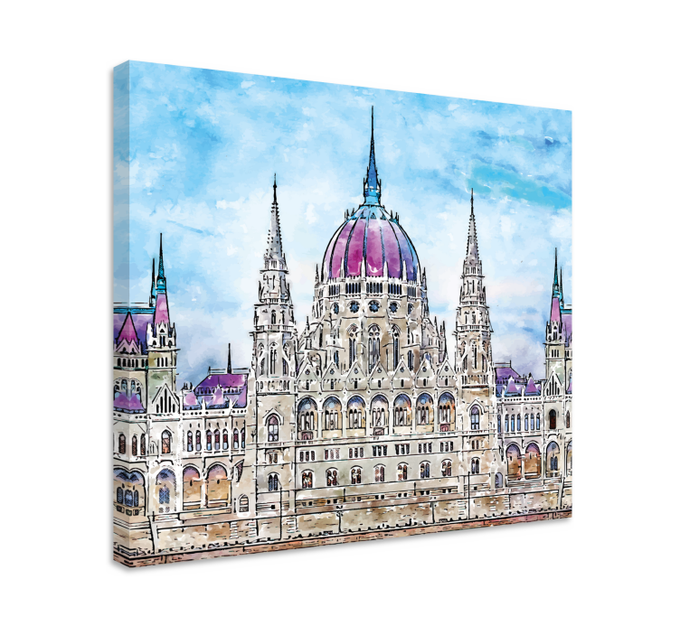 Budapest parliament city canvas prints - TenStickers