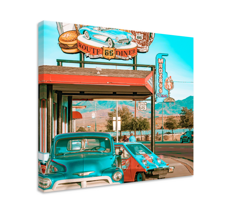 Restaurant cars canvas pictures for living room - TenStickers