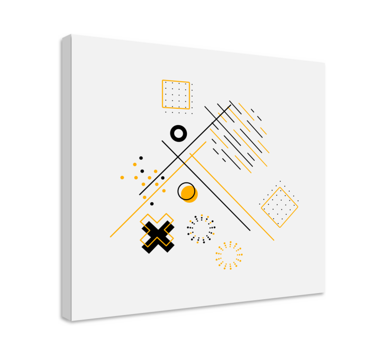 Geometric canvas of abstract geometric shapes - TenStickers