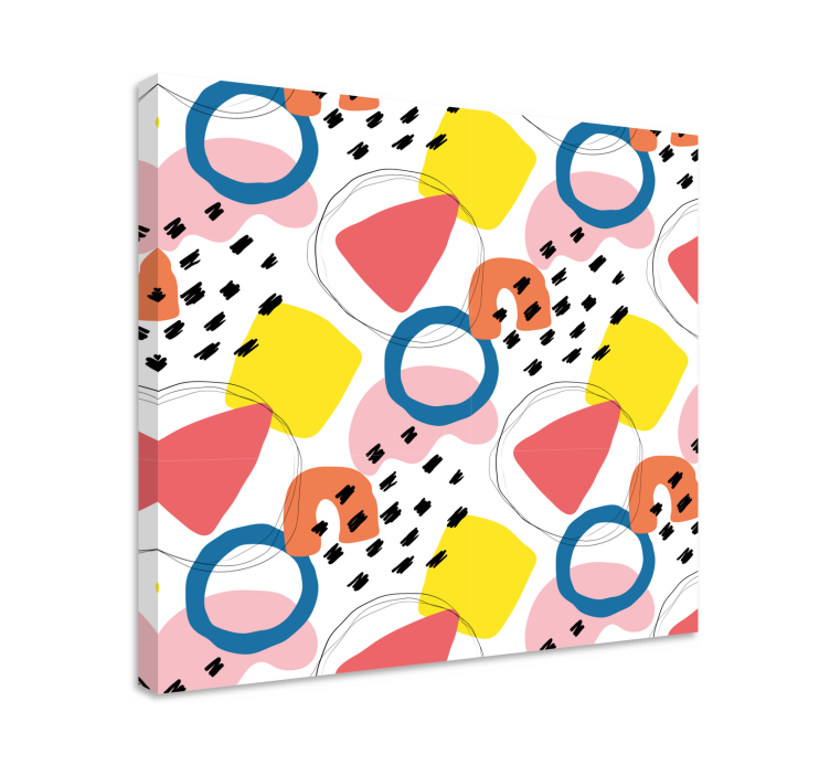 Geometric canvas colorful abstract forms - TenStickers