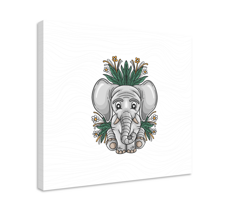 Elephant wallart playful elephant artwork - TenStickers