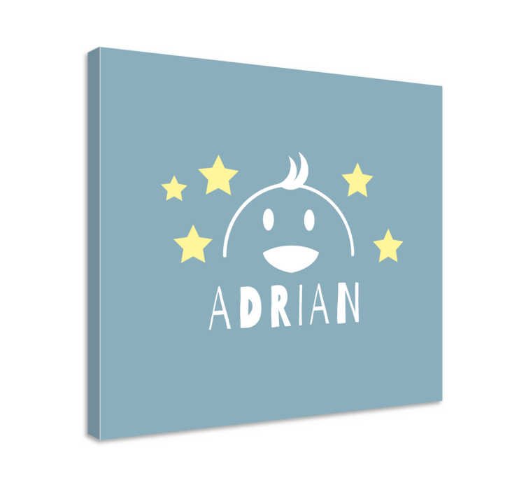 Nursery canvas with joyful character face - TenStickers