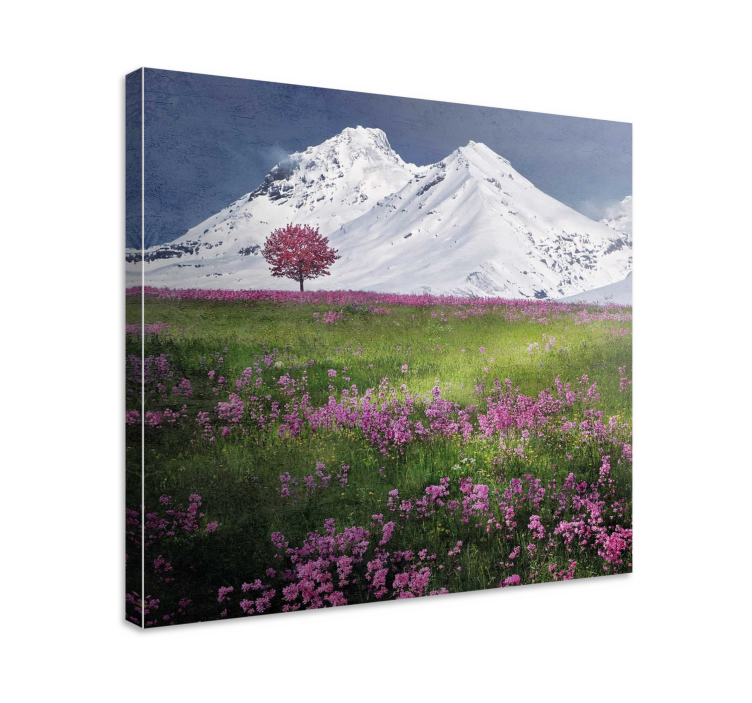 Landscape canvas mountain meadow serenity - TenStickers