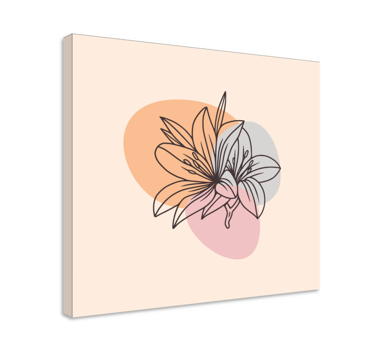 Flowers canvas artistic floral design - TenStickers