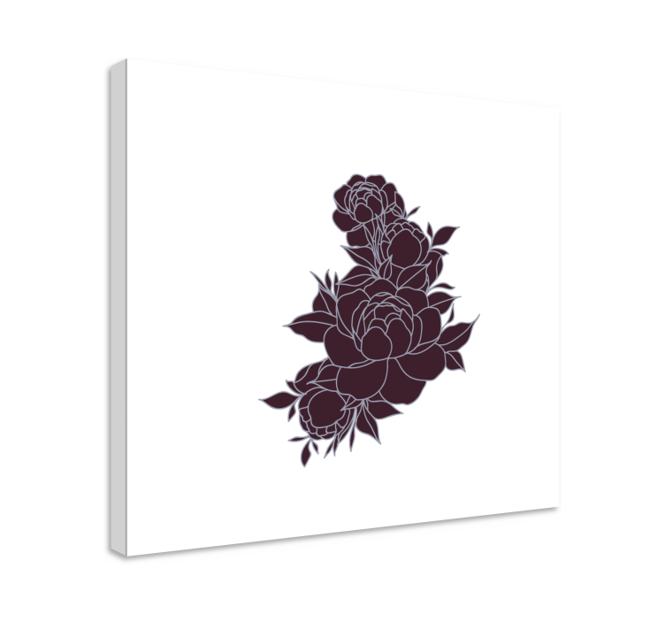 Flowers canvas rich floral design - TenStickers