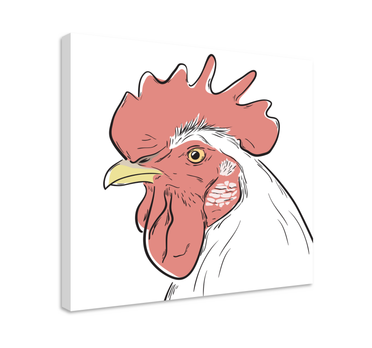 Dog wall art detailed rooster portrait - TenStickers