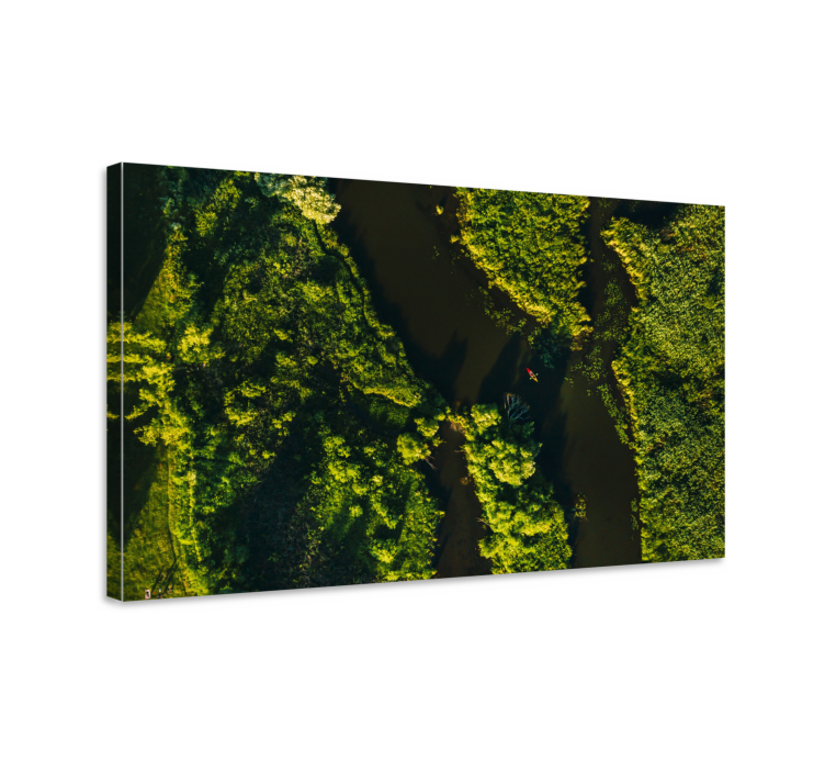 Tranquil river scenery landscape canvas - TenStickers