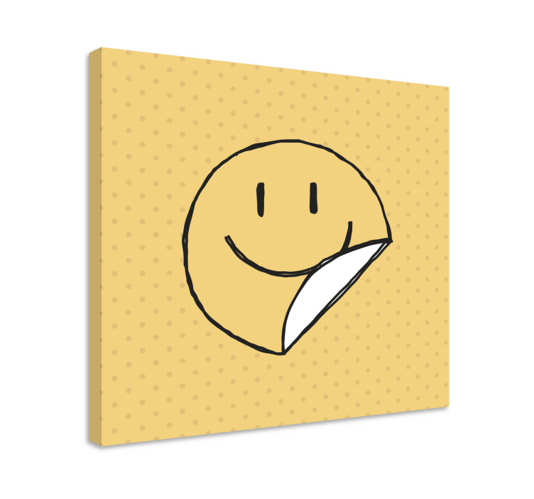 Abc canvas wall art smiley face wall decor - TenStickers
