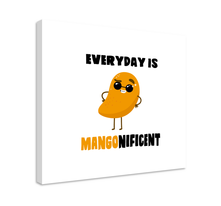 Fruit canvas wall art mango character playfulness - TenStickers