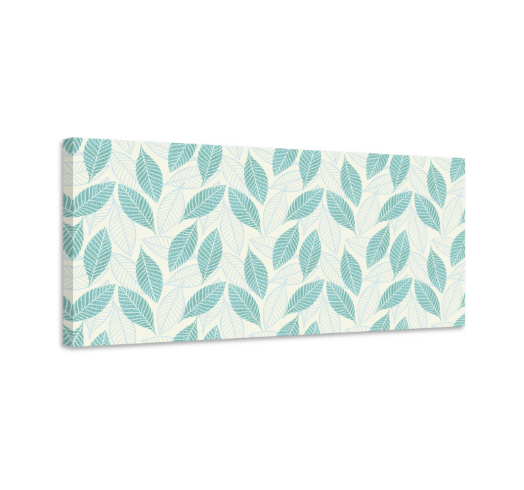 Flowers canvas with delicate leaf design - TenStickers