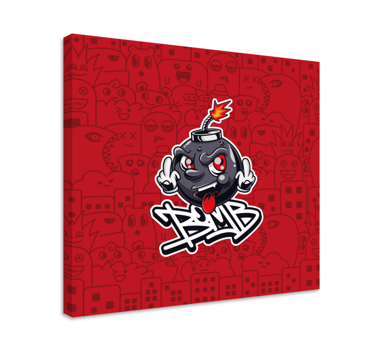 Swag baby bomb graffiti cartoon modern canvas - TenStickers