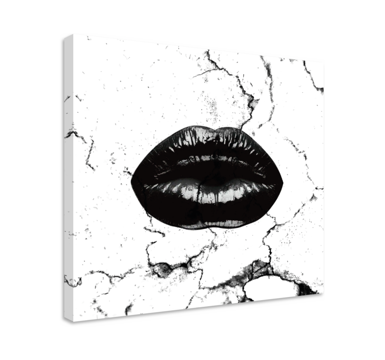 Landscape canvas in striking black lips - TenStickers