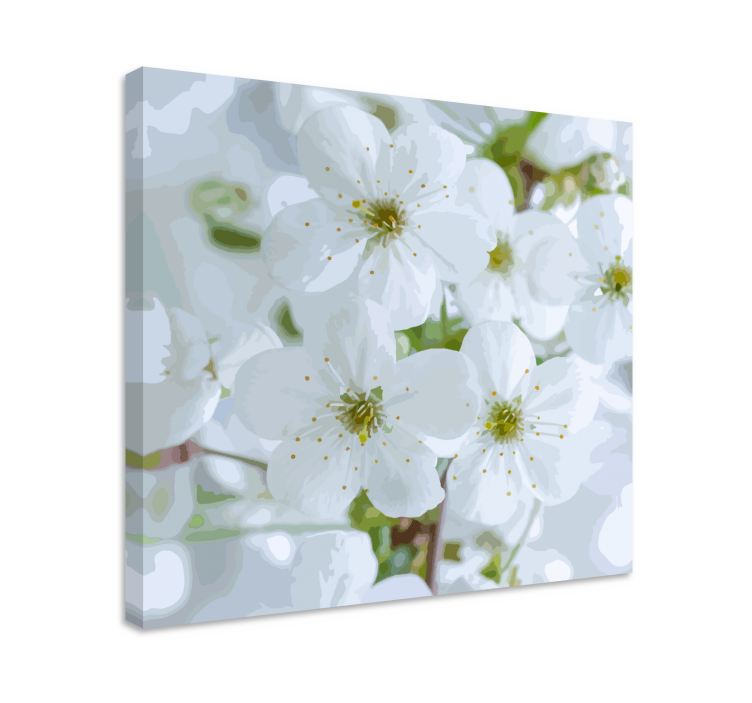 Flowers canvas cherry blossom bloom - TenStickers