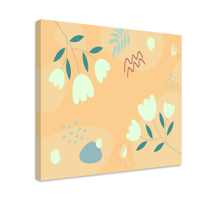 Floral Leaf Patterns Flowers  canvas - TenStickers
