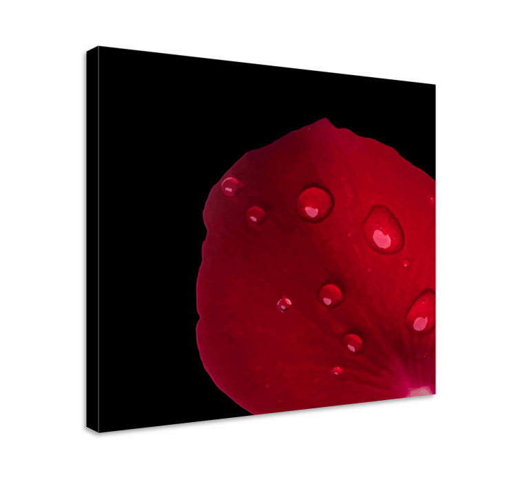 Flowers canvas rose petal detail - TenStickers