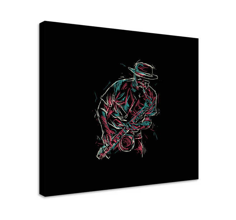 Music canvas art saxophone player - TenStickers