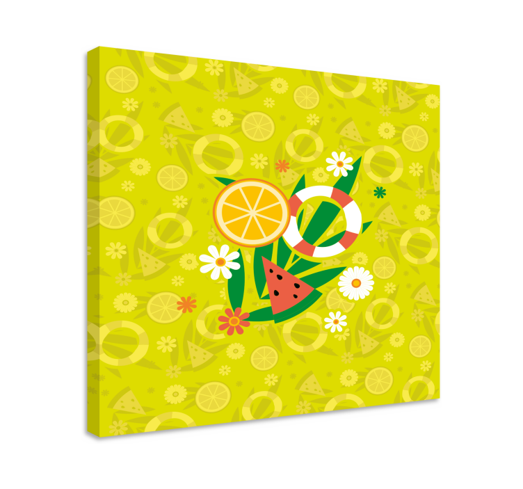 Fruit canvas wall art tropical fruit delight - TenStickers