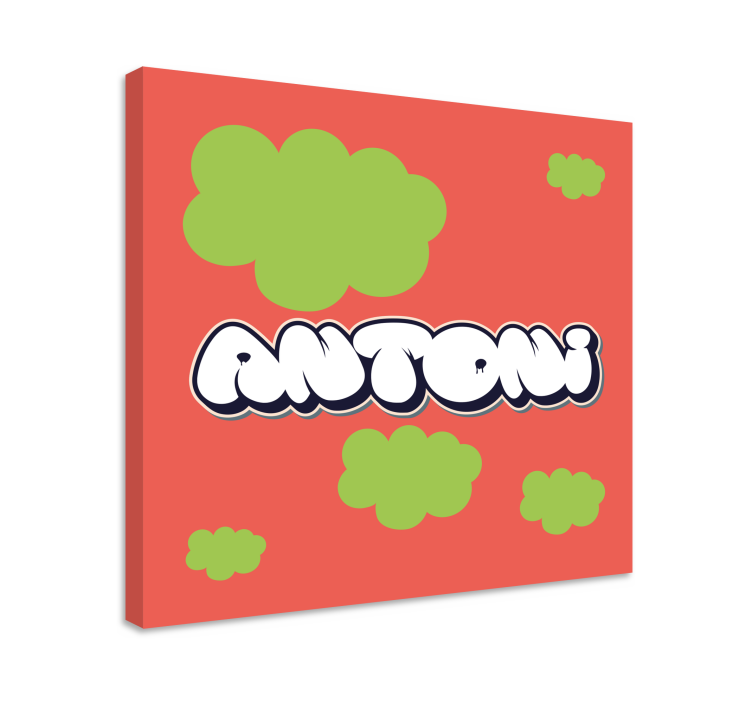 Abc canvas wall art in whimsical lettering style - TenStickers