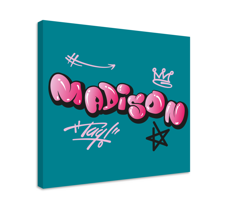 Abc canvas wall art personalized name artwork - TenStickers