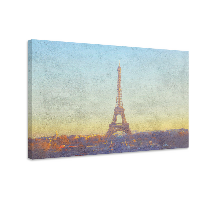Cityscape wall art eiffel tower view - TenStickers
