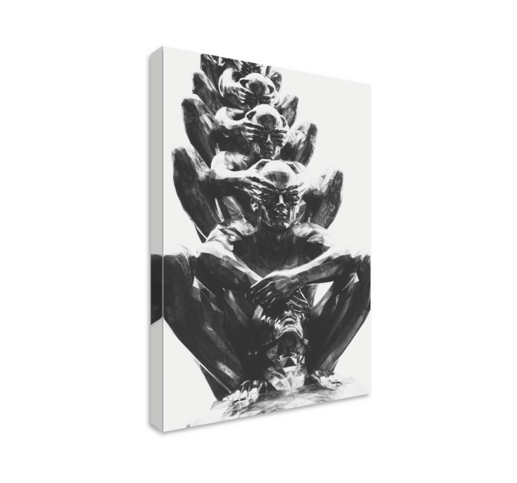 People canvas of stacked human figures - TenStickers