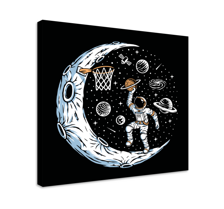 Lunar Basketball Dunk video game framed wall art - TenStickers
