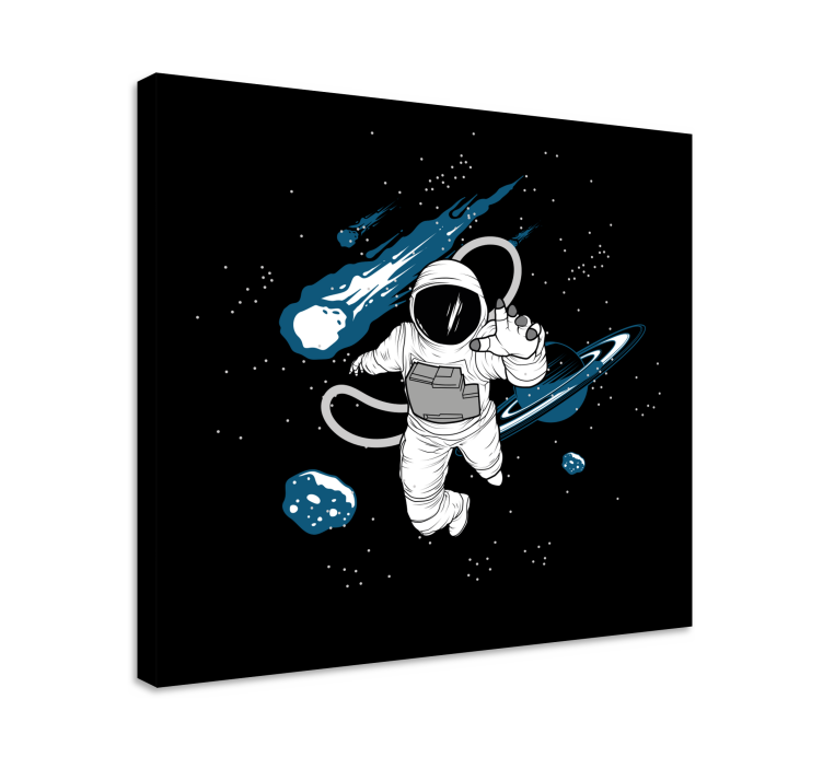 Video game framed wall art astronaut in the universe - TenStickers