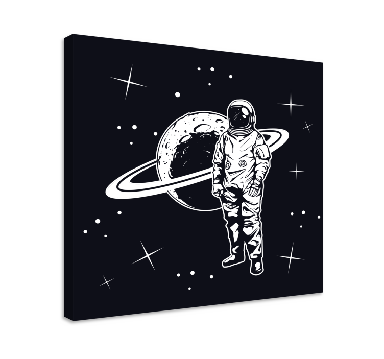 Video game framed wall art cosmonaut in orbit - TenStickers