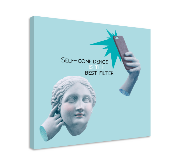 Quote canvas for self-confidence - TenStickers