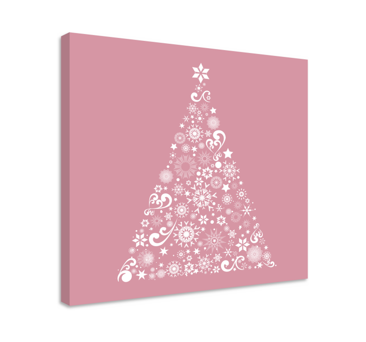 Flowers canvas festive floral tree artwork - TenStickers