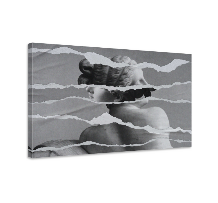 Canvas art torn paper sculpture - TenStickers