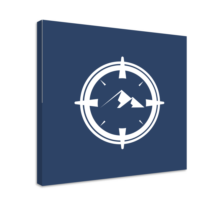 Fruit canvas wall art mountain compass symbol - TenStickers