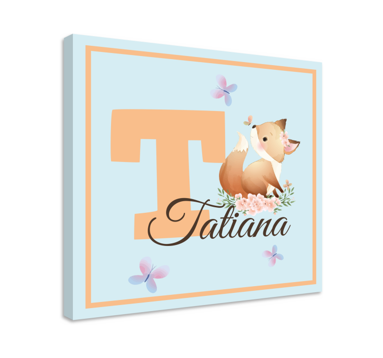 Cocktail canvas t friendly fox - TenStickers