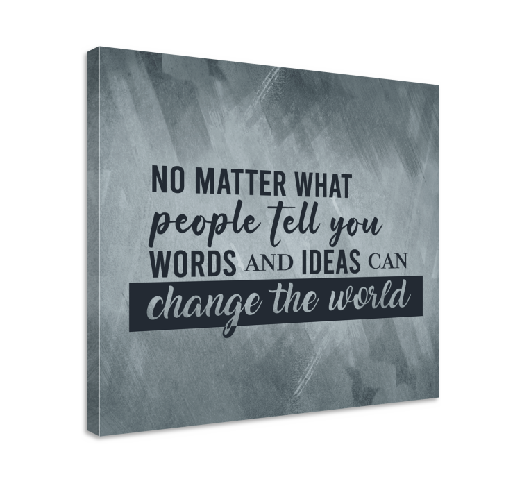 Quote canvas words transform the world - TenStickers