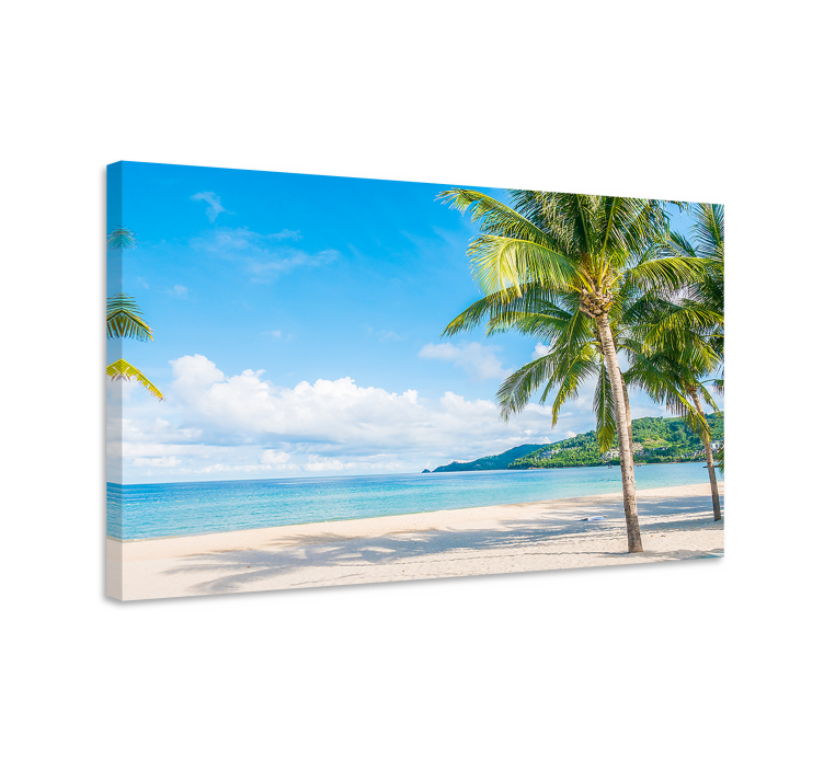Landscape canvas tropical shoreline view - TenStickers