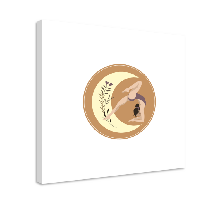 Nursery canvas yoga pose calm - TenStickers