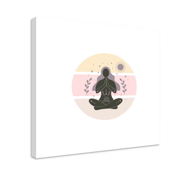 Buddha wall art meditation pose decor - TenStickers