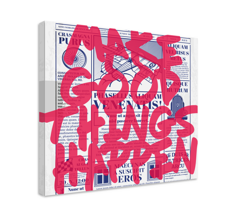 Quote canvas inspire positive actions - TenStickers